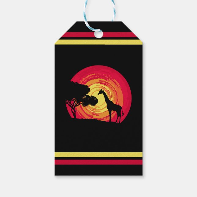 African sunset gift tags (Front)