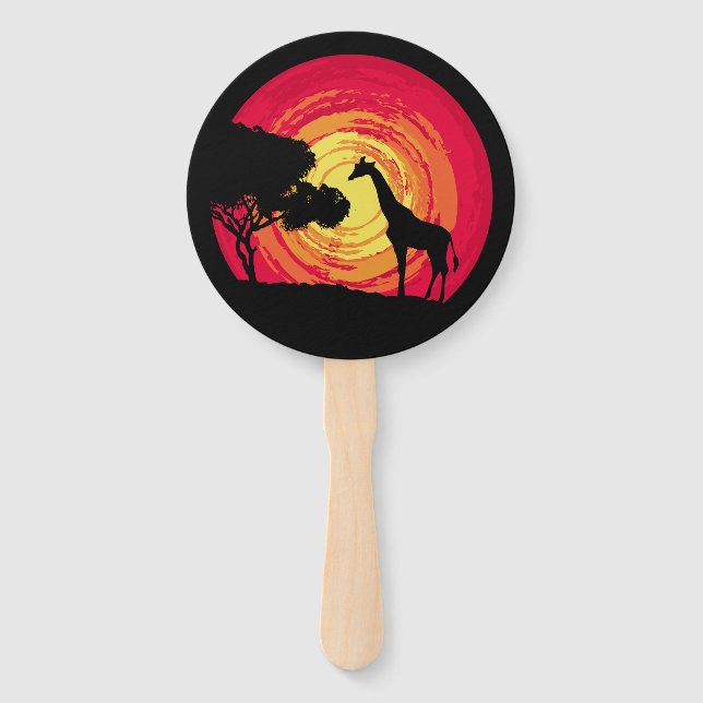 African sunset hand fan (Front)