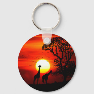 African Sunset Keychain