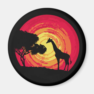 African sunset magnet