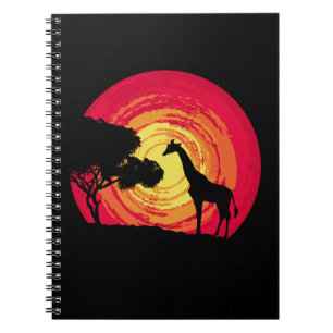 African sunset notebook