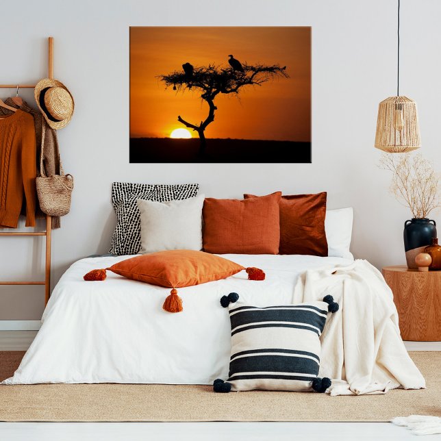 African sunset orange and black poster (Creator Uploaded)