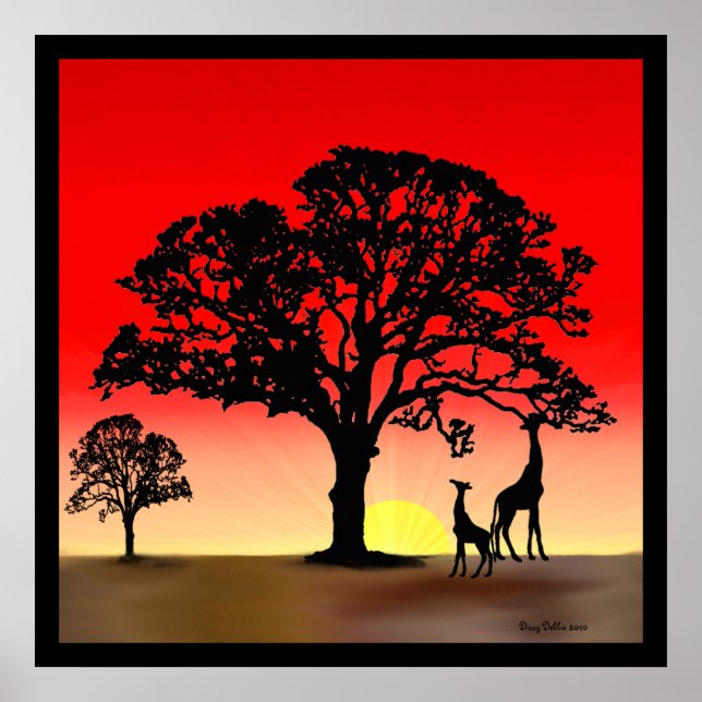 African Sunset Poster Print (Front)