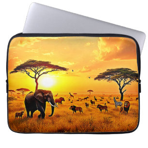 African Sunset Safari Majesty Design Laptop Sleeve