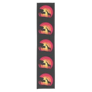 African sunset short table runner