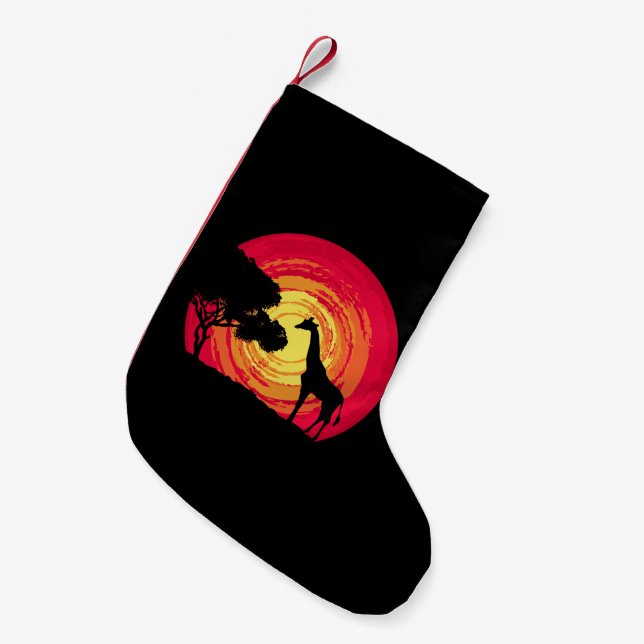 African sunset small christmas stocking (Front (Hanging))