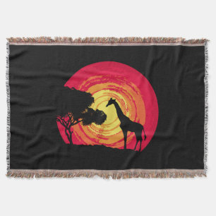 African sunset throw blanket