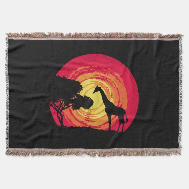 African sunset throw blanket (Front)