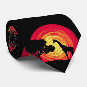 African sunset tie