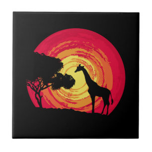 African sunset tile