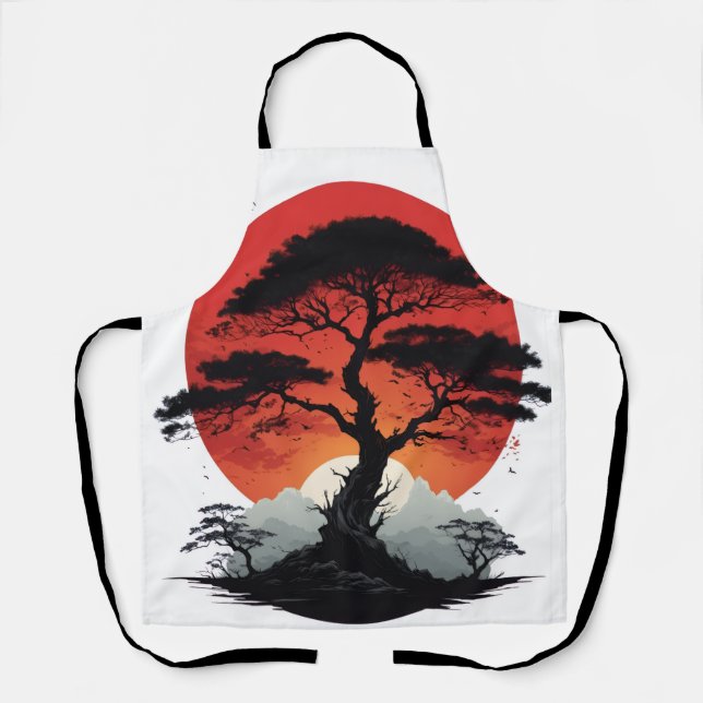 African Sunset Tree Apron (Front)