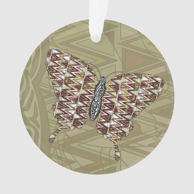 African Swallowtail Acrylic Ornament (Front)