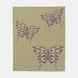 African Swallowtail Fleece Blanket