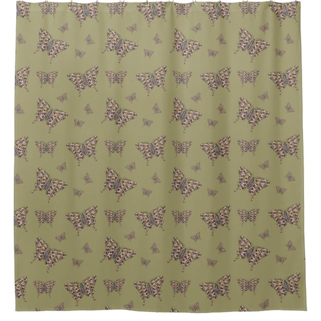 African Swallowtail Shower Curtain (Front)