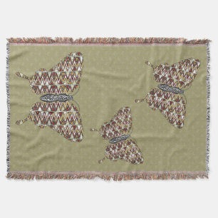 African Swallowtail Throw Blanket