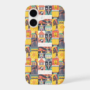 African Symbolic Art Collage