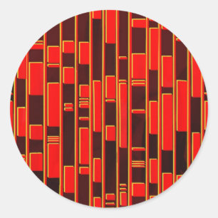 African Textile Inspired Abstract Classic Round Sticker