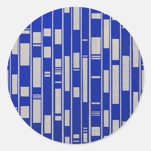 African Textile Inspired Abstract - V2 Classic Round Sticker (Front)