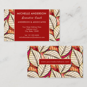African Textile Tropical Floral Business Card