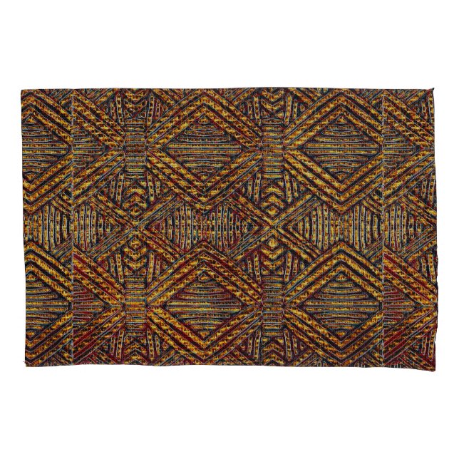 African Textile Vibes – Rough-Print Pillow Case (Front)
