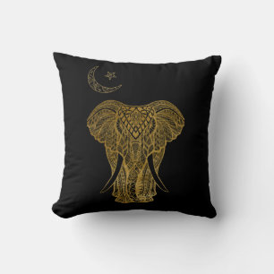 African theme - Elephant w/ moon and star cushion