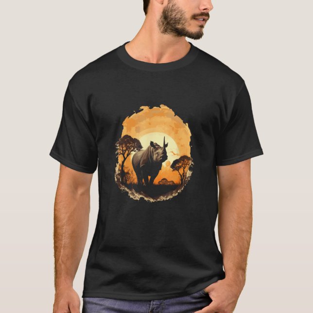 African Titan Save the Black Rhino T-Shirt (Front)