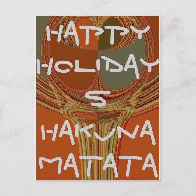 African Traditional Earth Contemporary Art Print   Holiday Postcard (Front)