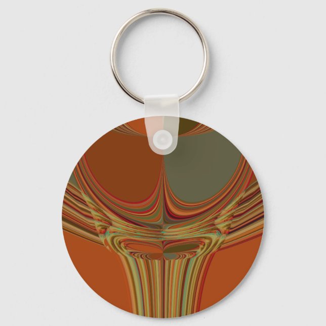 African Traditional Earth Contemporary Art Print   Key Ring (Front)
