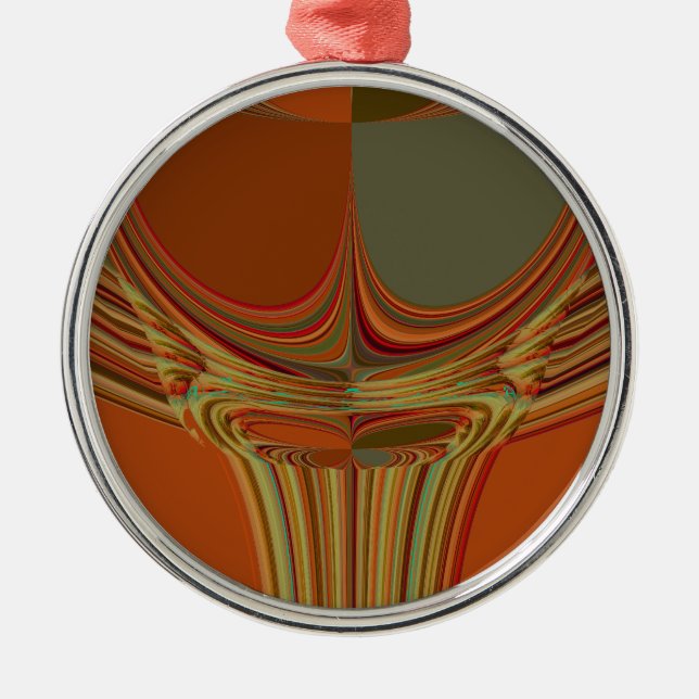 African Traditional Earth Contemporary Art Print   Metal Tree Decoration (Front)