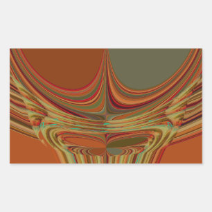 African Traditional Earth Contemporary Art Print   Rectangular Sticker