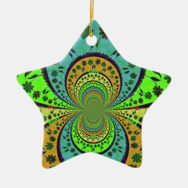 African Traditional Hakuna Matata Colors.png Ceramic Tree Decoration (Front)