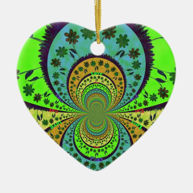 African Traditional Hakuna Matata Colours.png Ceramic Tree Decoration (Front)