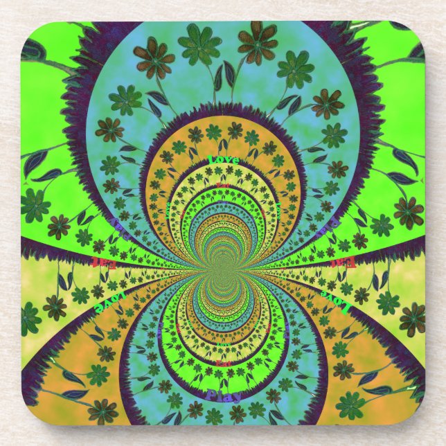 African Traditional Hakuna Matata Colours.png Coaster (Front)