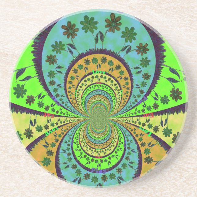 African Traditional Hakuna Matata Colours.png Coaster (Front)