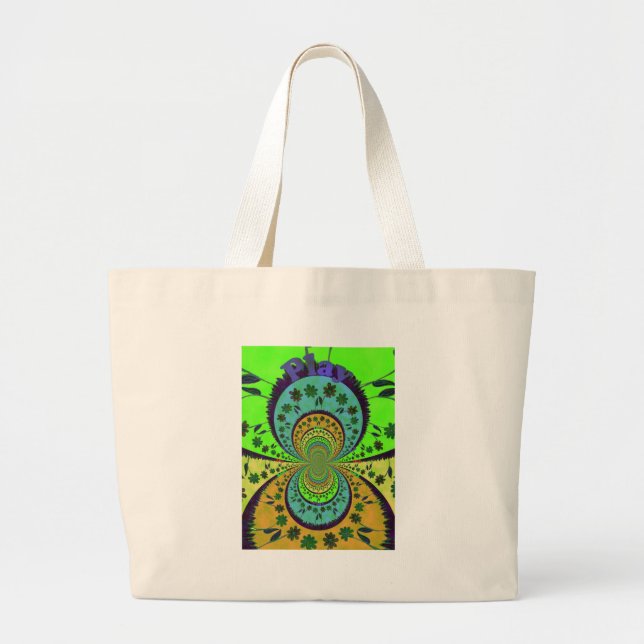 African Traditional Hakuna Matata Colours.png Large Tote Bag (Front)