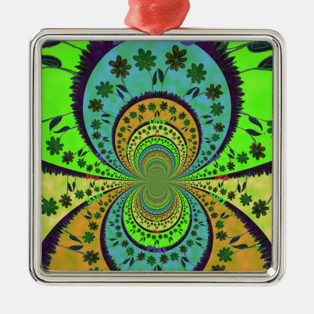 African Traditional Hakuna Matata Colours.png Metal Tree Decoration (Front)