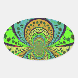 African Traditional Hakuna Matata Colours.png Oval Sticker