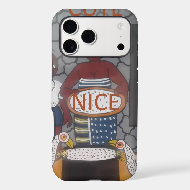 African Traditional Homestead Lifestyle Art Print (Back)