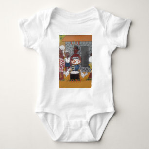 African Traditional Homestead Lifestyle Baby Bodysuit