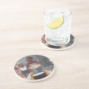 African Traditional Homestead Lifestyle Coaster