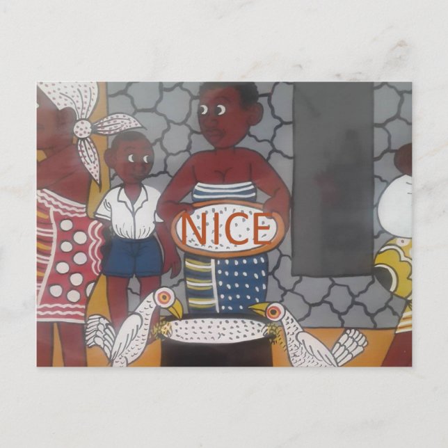 African Traditional Homestead Lifestyle Postcard (Front)