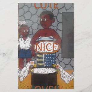 African Traditional Homestead Lifestyle Stationery
