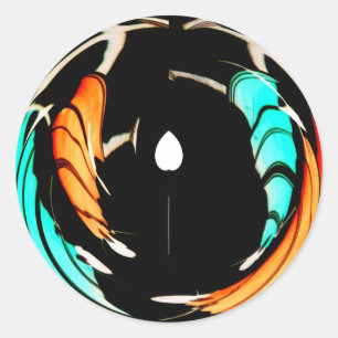 African Traditional Pattern Art Print Classic Round Sticker