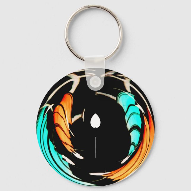 African Traditional Pattern Art Print Key Ring (Front)