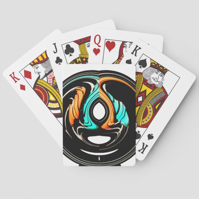 African Traditional Pattern Art Print Playing Cards (Back)