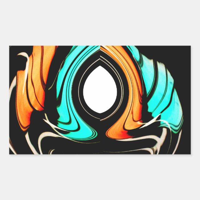 African Traditional Pattern Art Print Rectangular Sticker (Front)