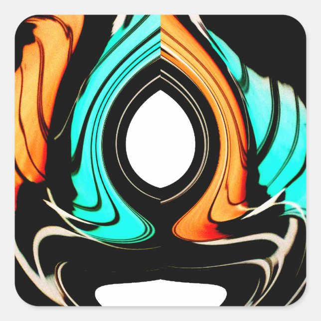 African Traditional Pattern Art Print Square Sticker (Front)