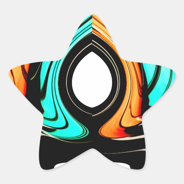 African Traditional Pattern Art Print Star Sticker (Front)