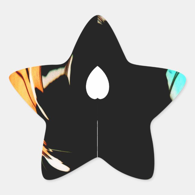 African Traditional Pattern Art Print Star Sticker (Front)