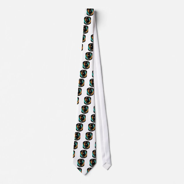 African Traditional Pattern Art Print Tie (Front)